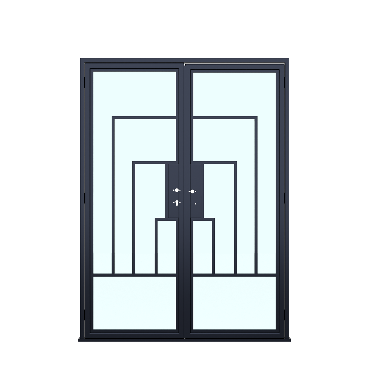 USA Builders Depot Cuivre Modern double steel French door