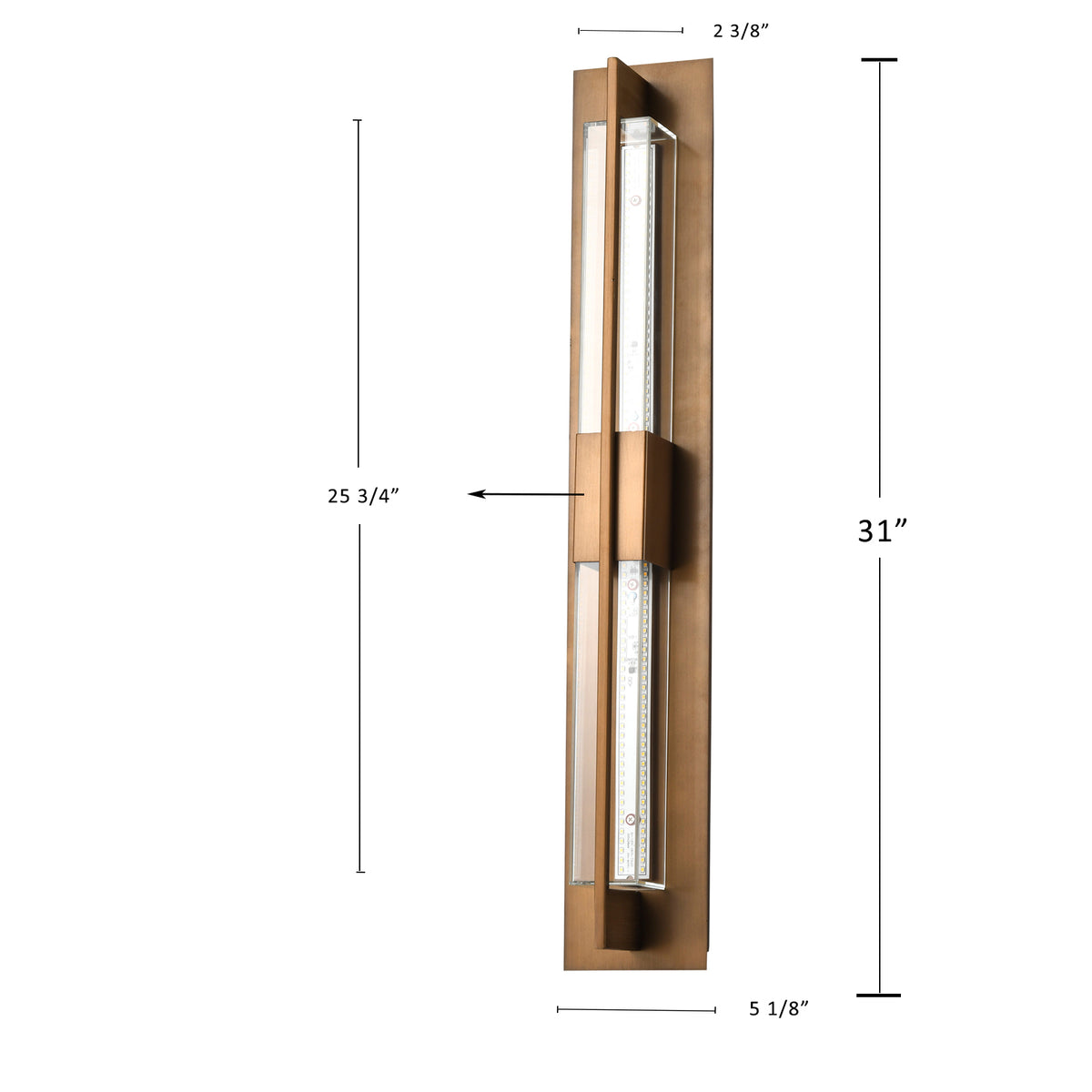Forthesia Bronze Small Led Outdoor Wall Scones
