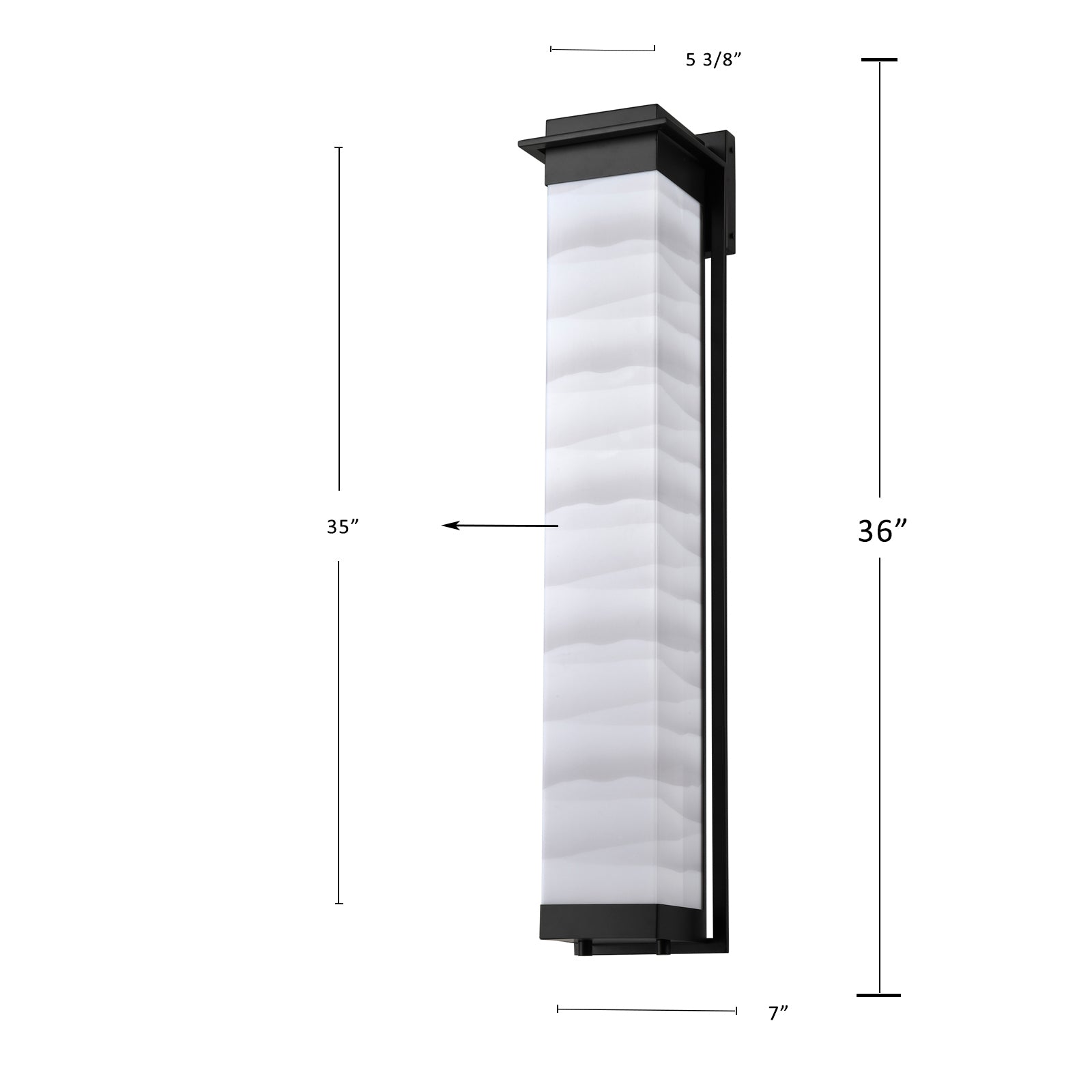 Livia Black Led Outdoor Wall Scones