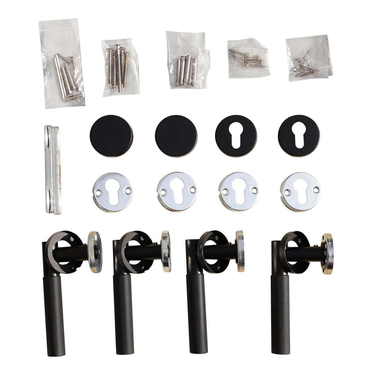 Knurled Handle with Lock Double (Compactible With 5 Lite Double Door)