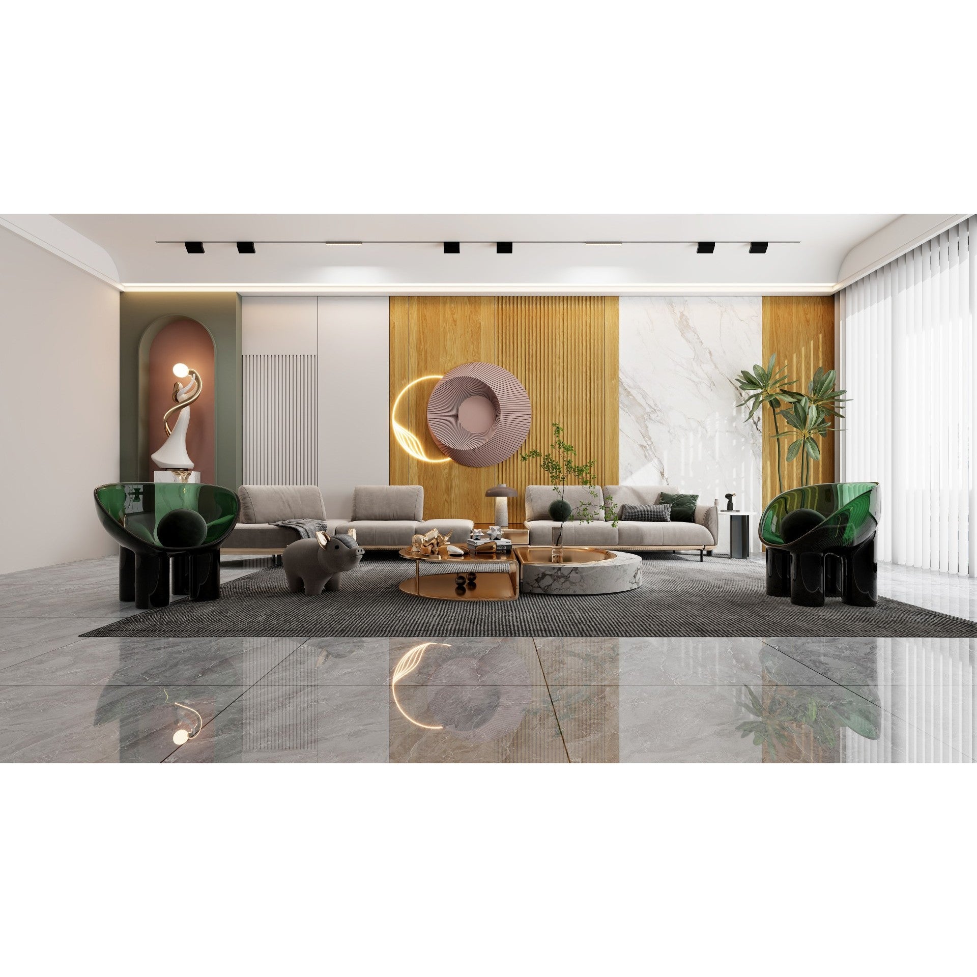 Natural Veneered Wall Panel White Oak with Cathedral Grain