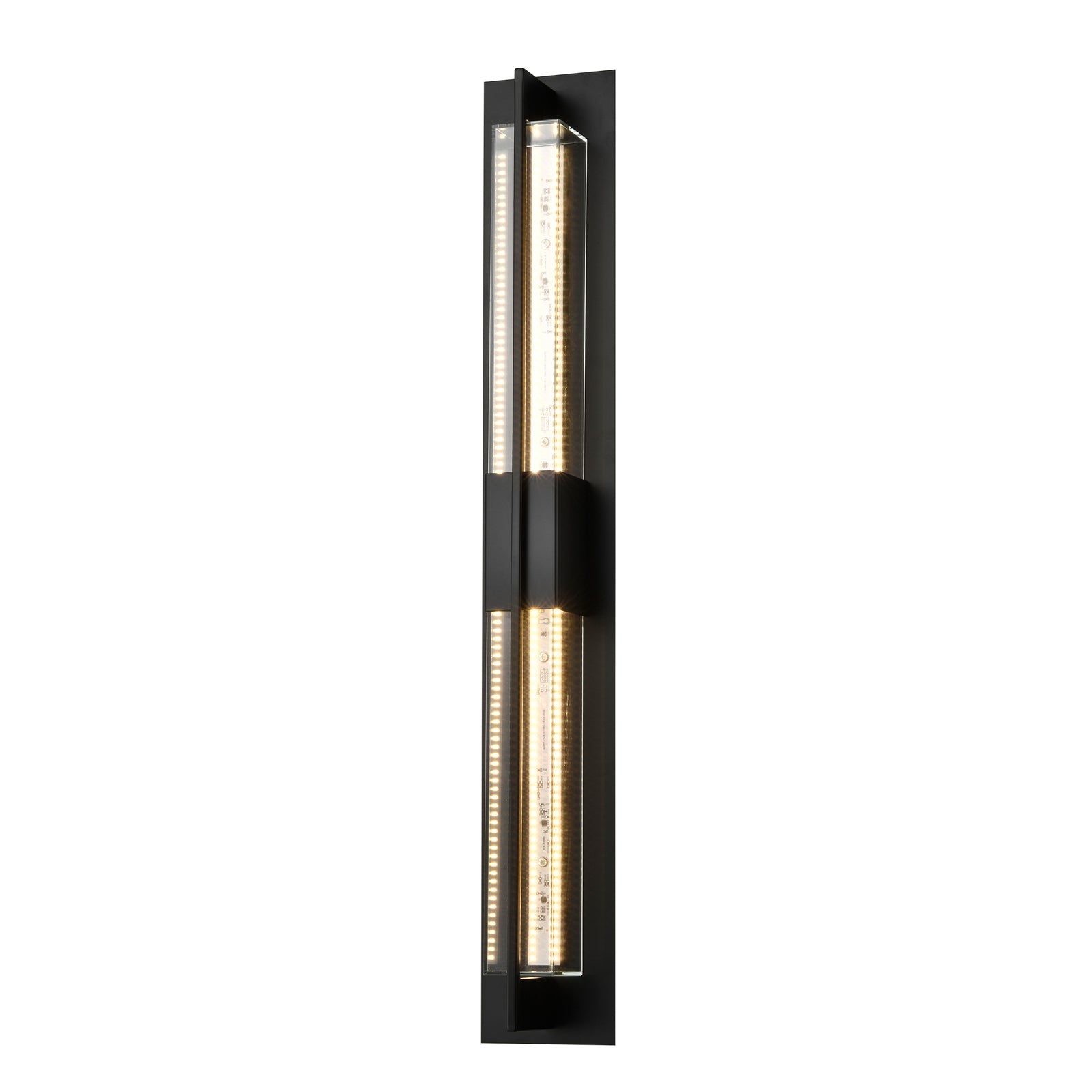 Forthesia Large Black Led Outdoor Wall Scones