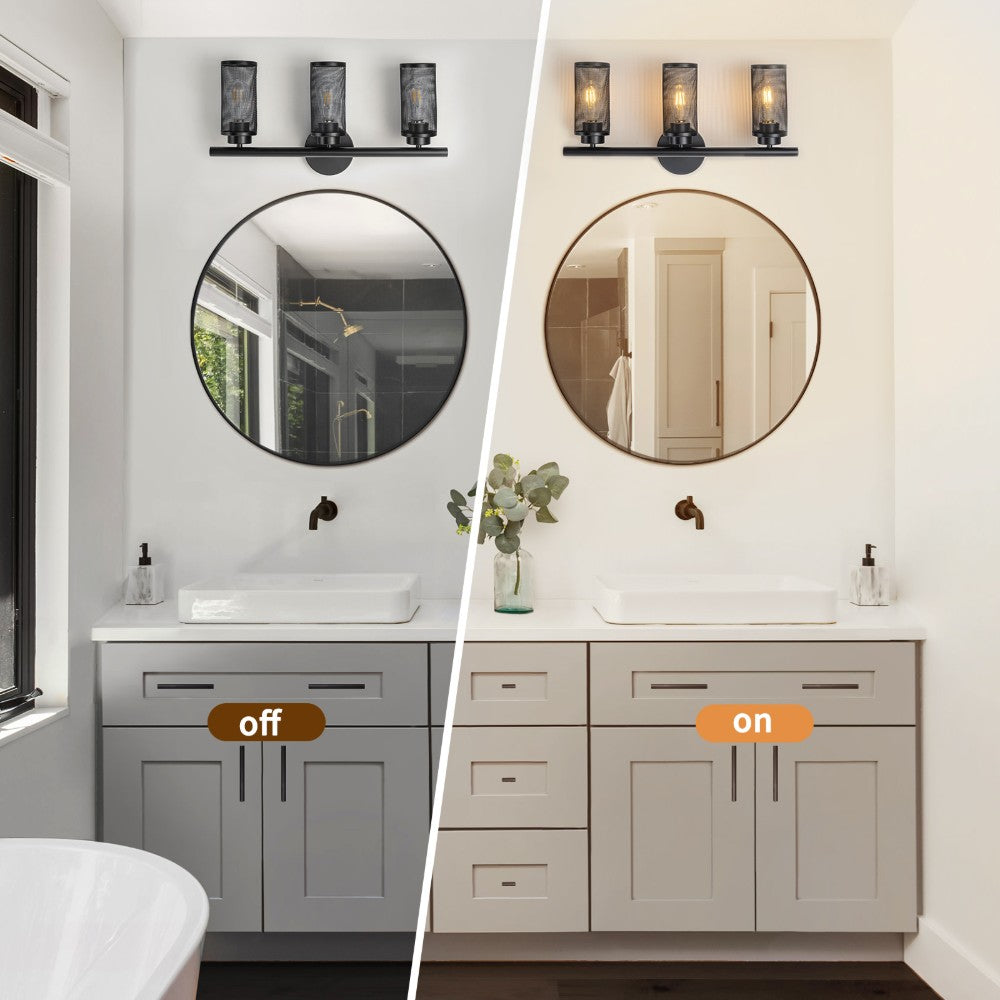 Whisper Black Vanity Light β Sleek & Modern Wall Fixture