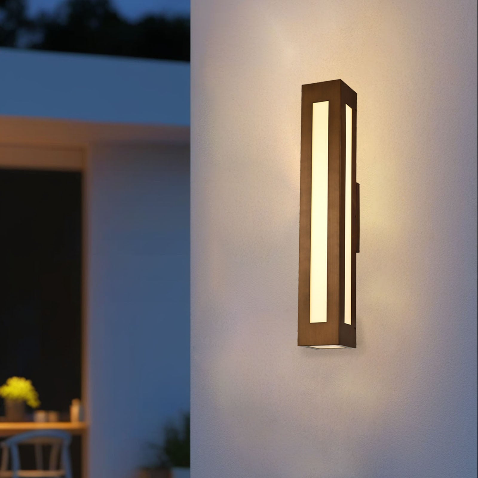 Lumiere Bronze Led Outdoor Wall Scones