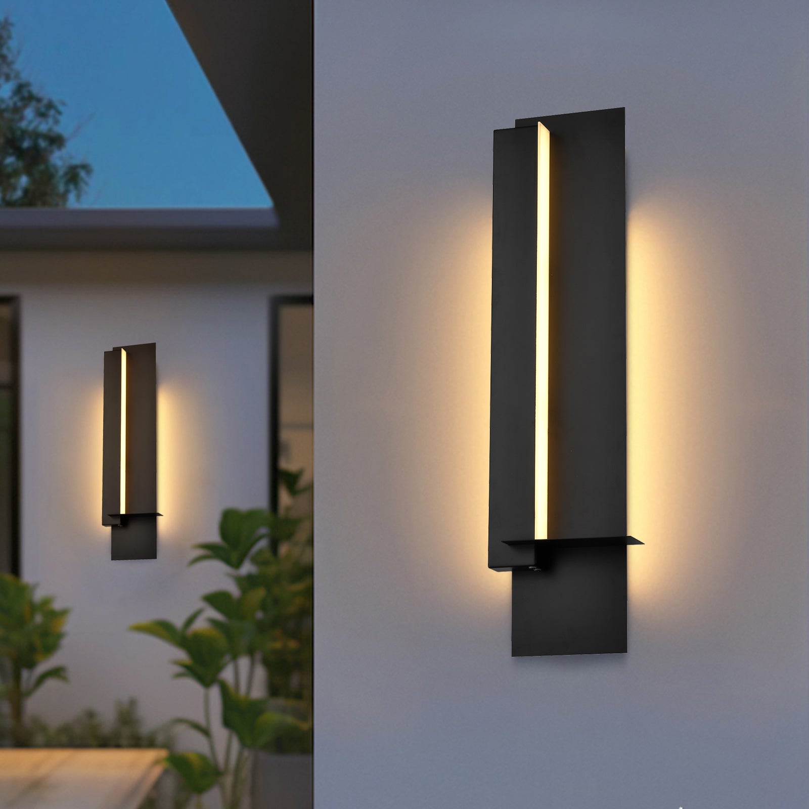 Luxcel Bronze Led Outdoor Wall Scones