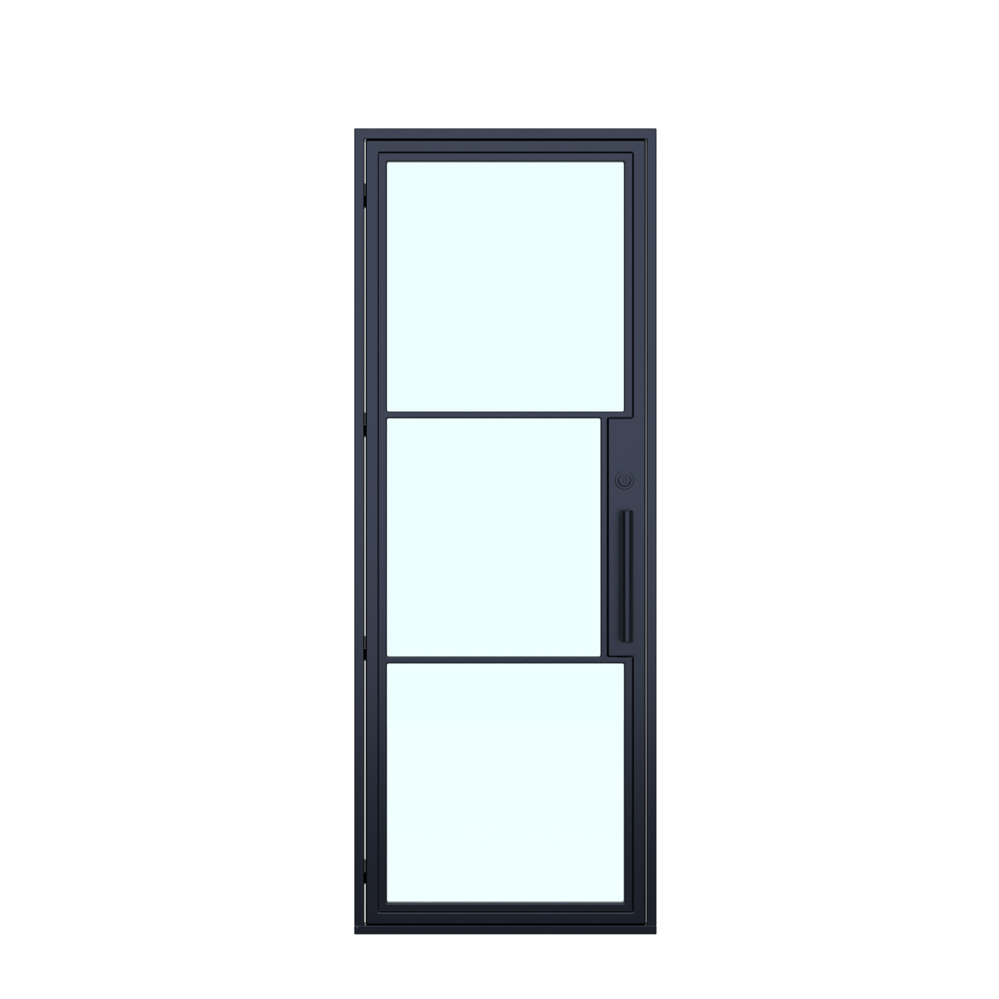 3 Lite Modern Single Steel Door
