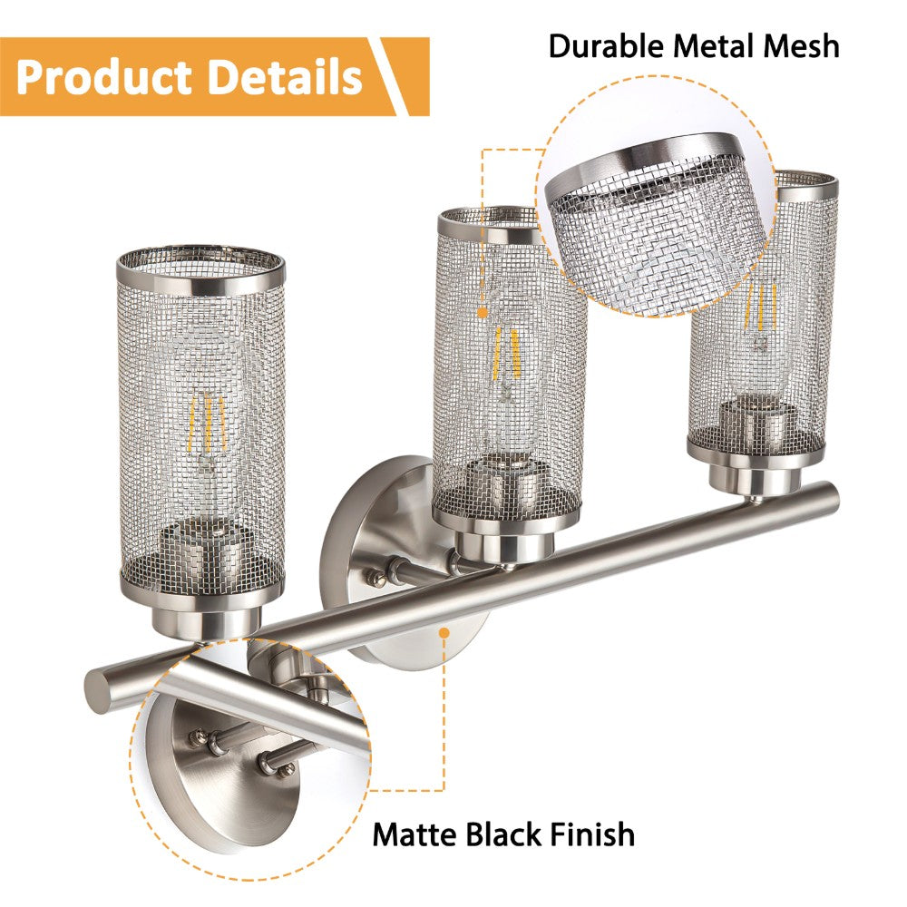 Whisper Nickel Vanity Light – Modern & Elegant Fixture