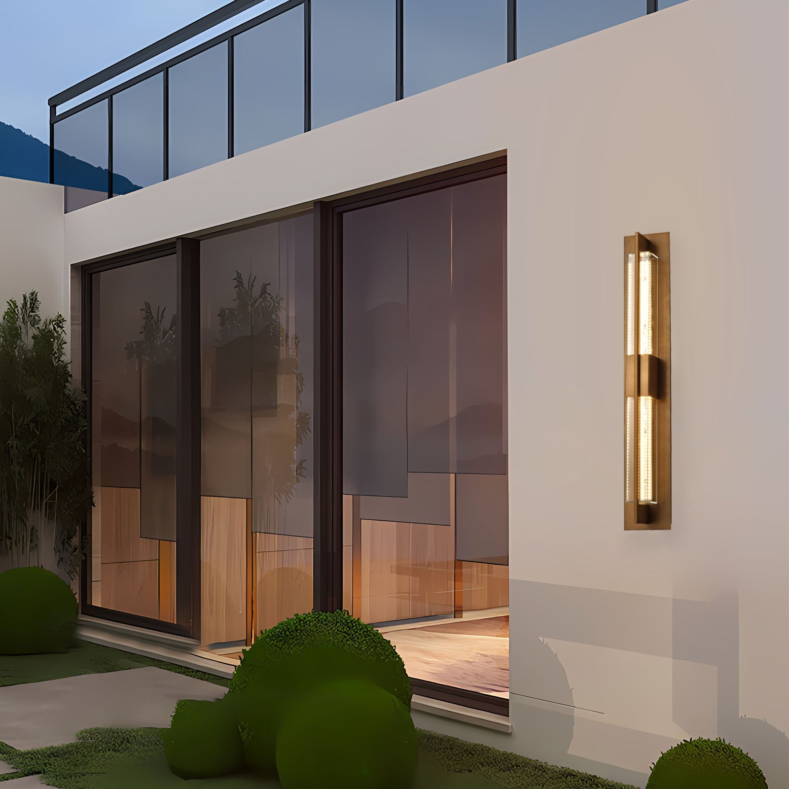 Forthesia Bronze Large Led Outdoor Wall Scones