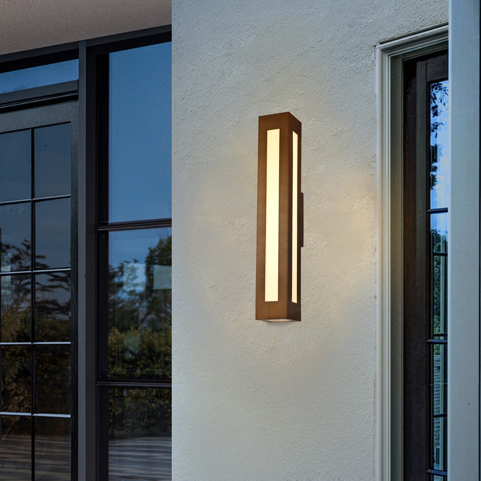 Lumiere Bronze Led Outdoor Wall Scones