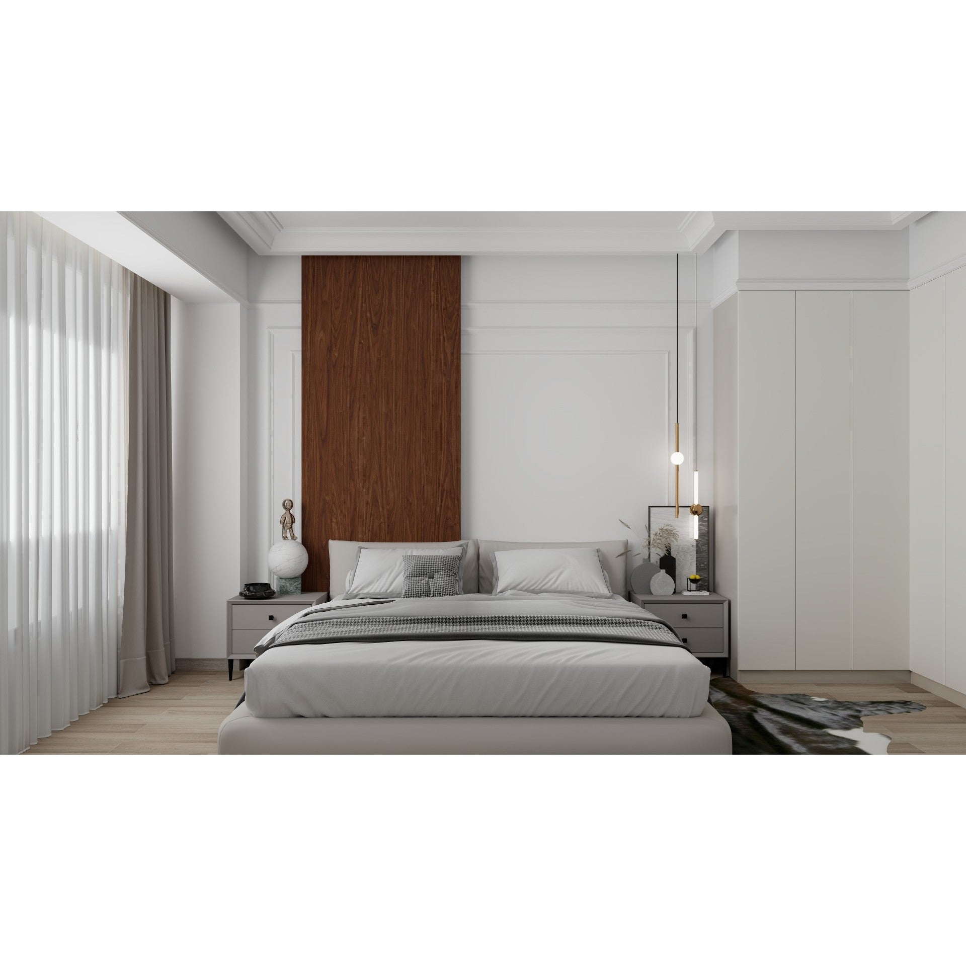 Natural Veneered Wall Panel Black Walnut