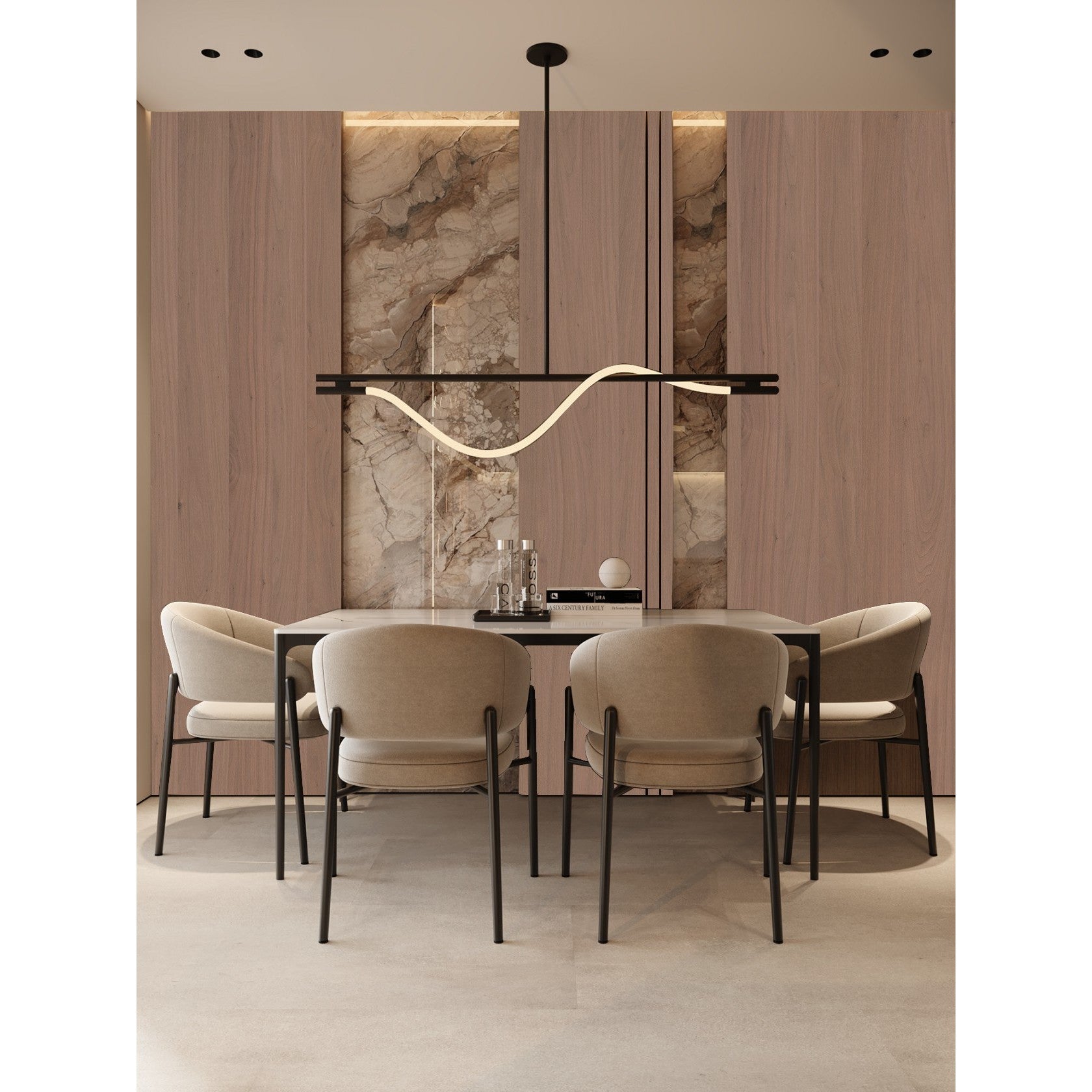 Natural Veneered Wall Panel Black Walnut