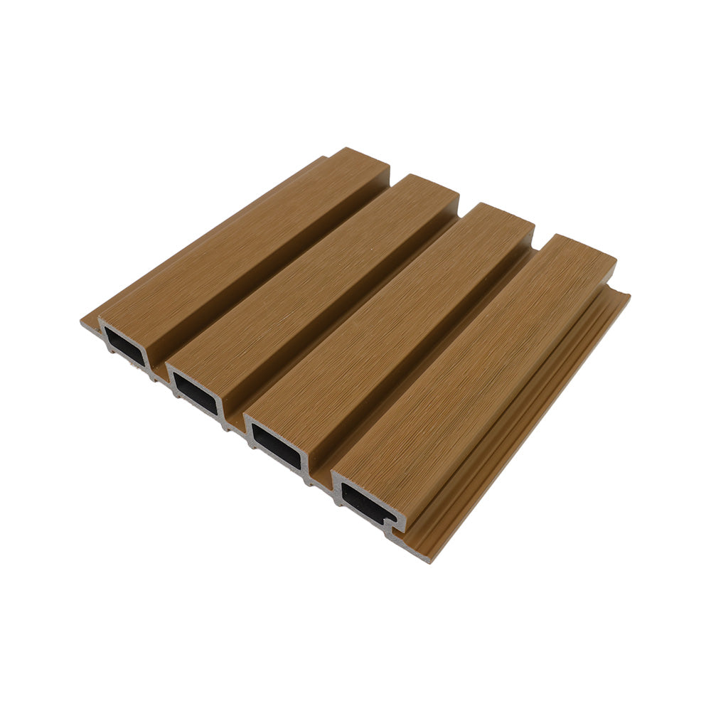 Exterior Fluted Slat Wall Panel, Golden Teak