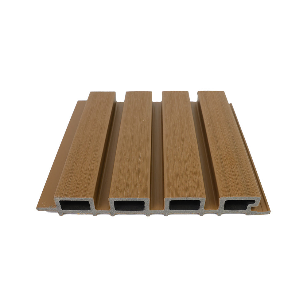 Exterior Fluted Slat Wall Panel, Golden Teak