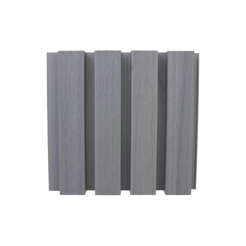 Exterior Fluted Slat Wall Panel in Ash Gray