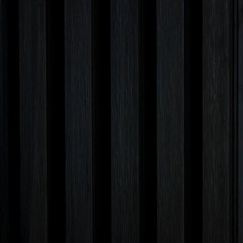 Exterior Fluted Slat Wall Panel, Charcoal/Black
