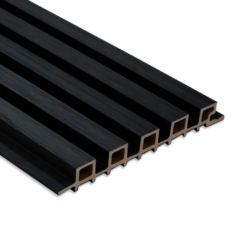 Exterior Fluted Slat Wall Panel, Charcoal/Black