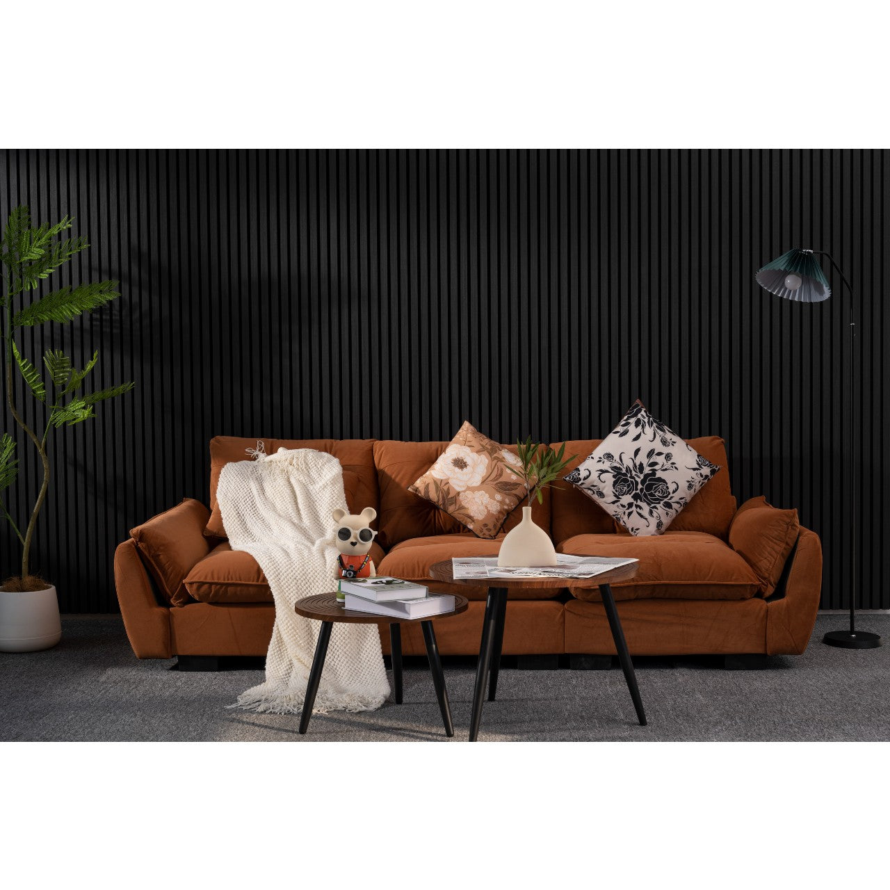 Luxury Acoustic Wall Panel, Dark Ebony