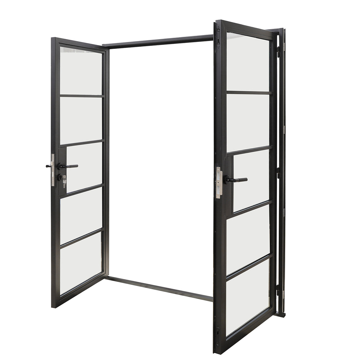 Image of 5 Lite Double Exterior Steel Door (60x96")