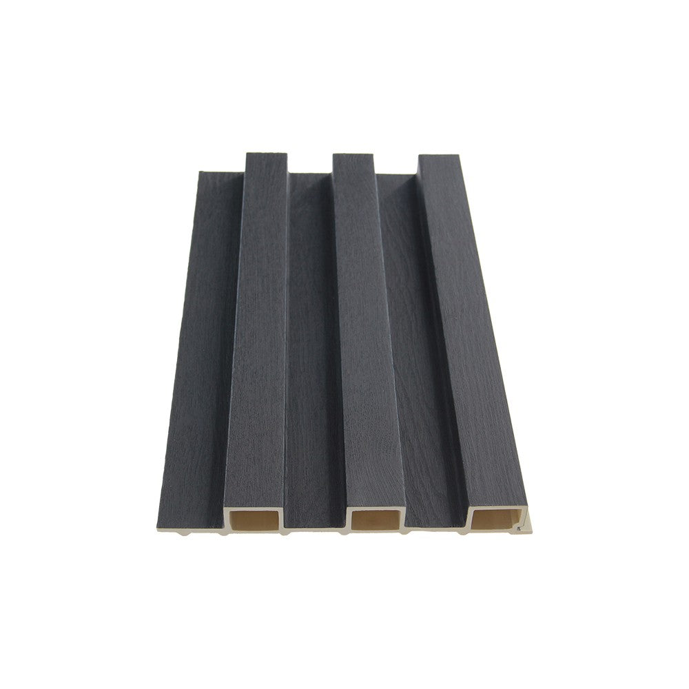 Image of WPC Fluted Slat Wall Panel Black Ebony