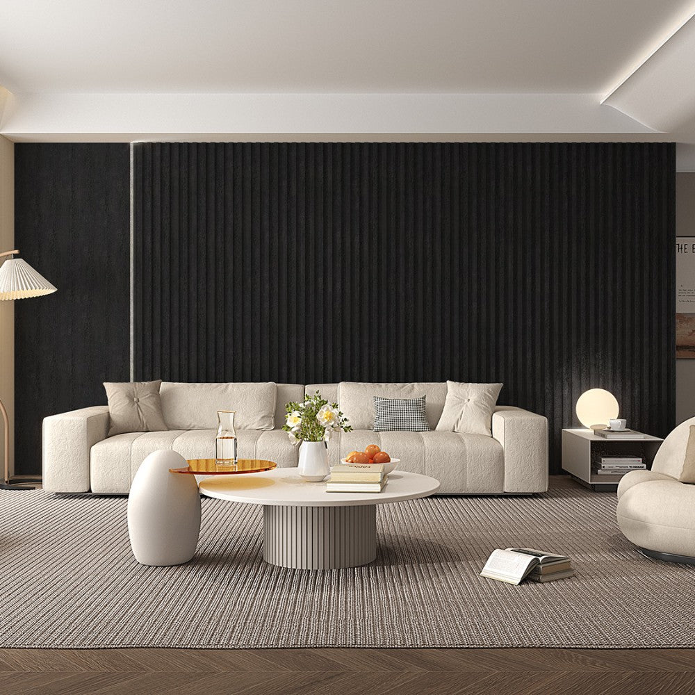 WPC Fluted Slat Wall Panel Black Ebony