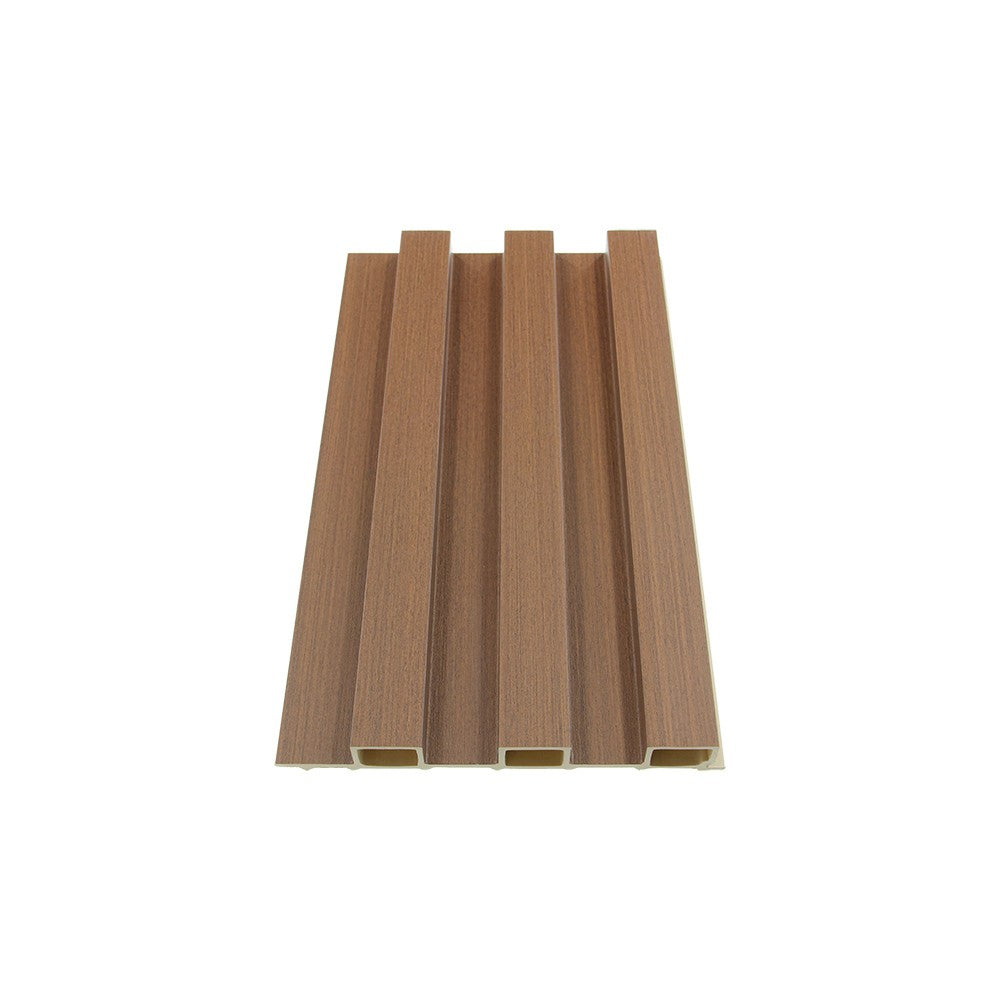 WPC Fluted Slat Wall Panel, Brown Chestnut