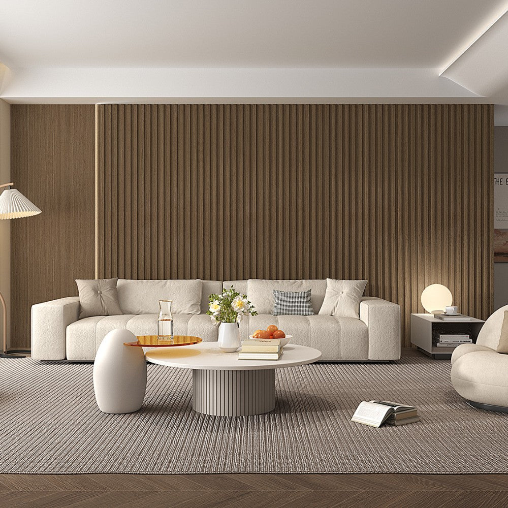 WPC Fluted Slat Wall Panel Brown Chestnut