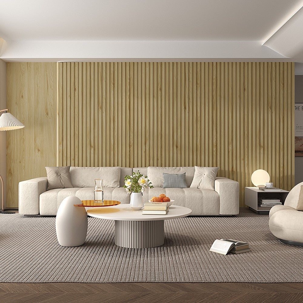 WPC Fluted Slat Wall Panel Butternut