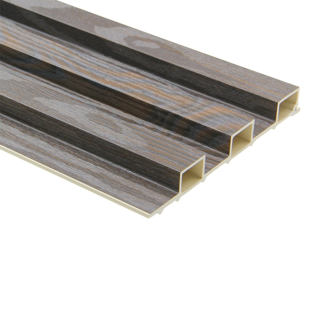 WPC Fluted Slat Wall Panel, Dark Walnut