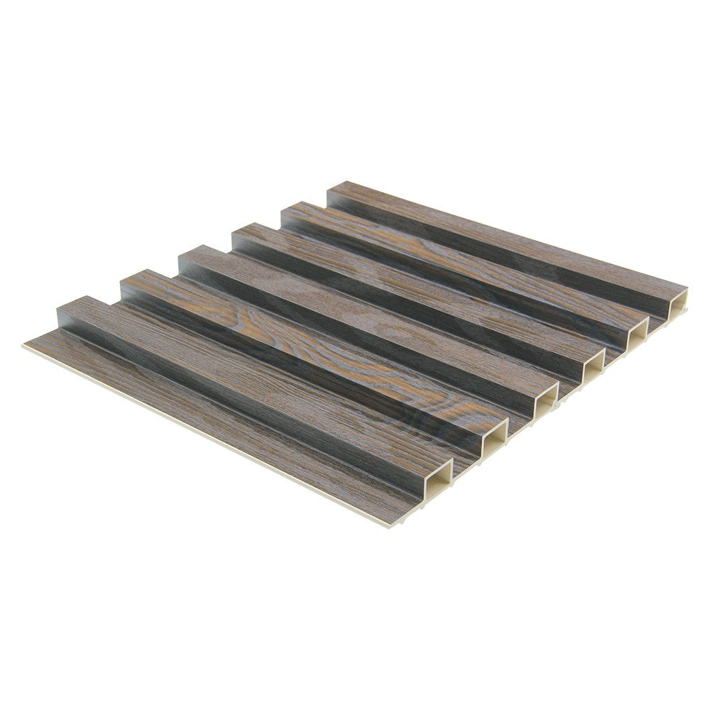 WPC Fluted Slat Wall Panel, Dark Walnut