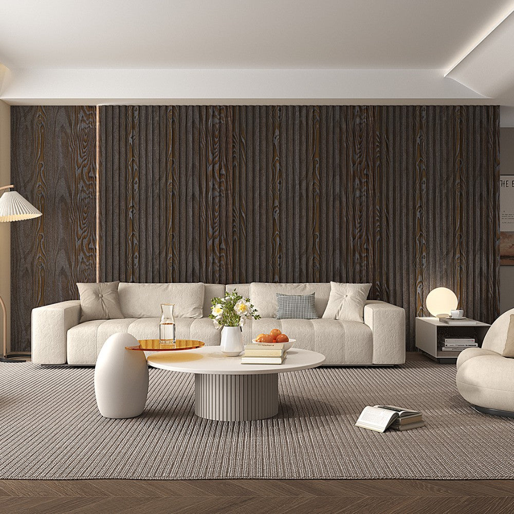 WPC Fluted Slat Wall Panel Dark Walnut