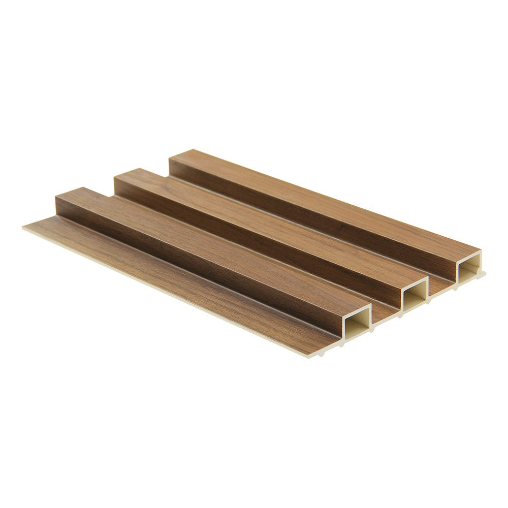 WPC Fluted Slat Wall Panel in Forest Brown