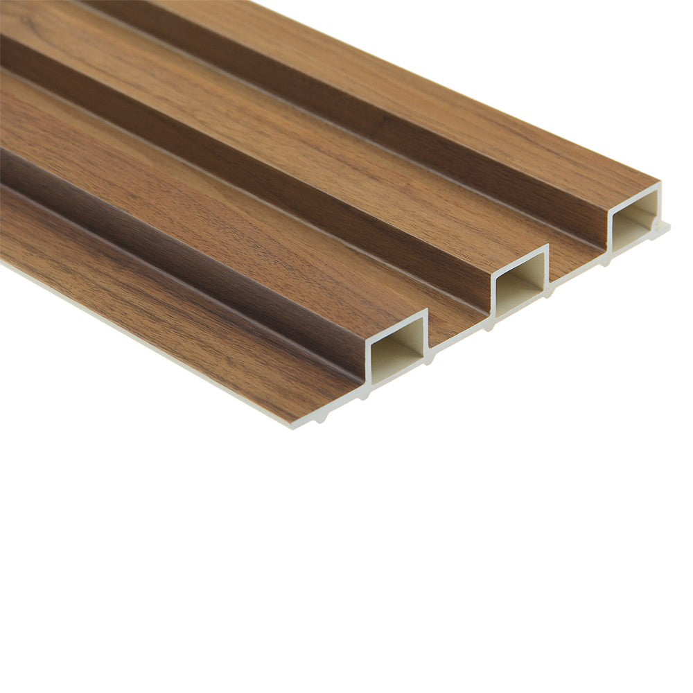 WPC Fluted Slat Wall Panel, Forest Brown