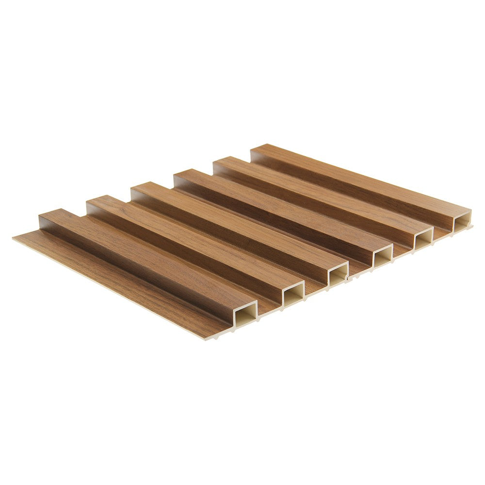 WPC Fluted Slat Wall Panel, Forest Brown