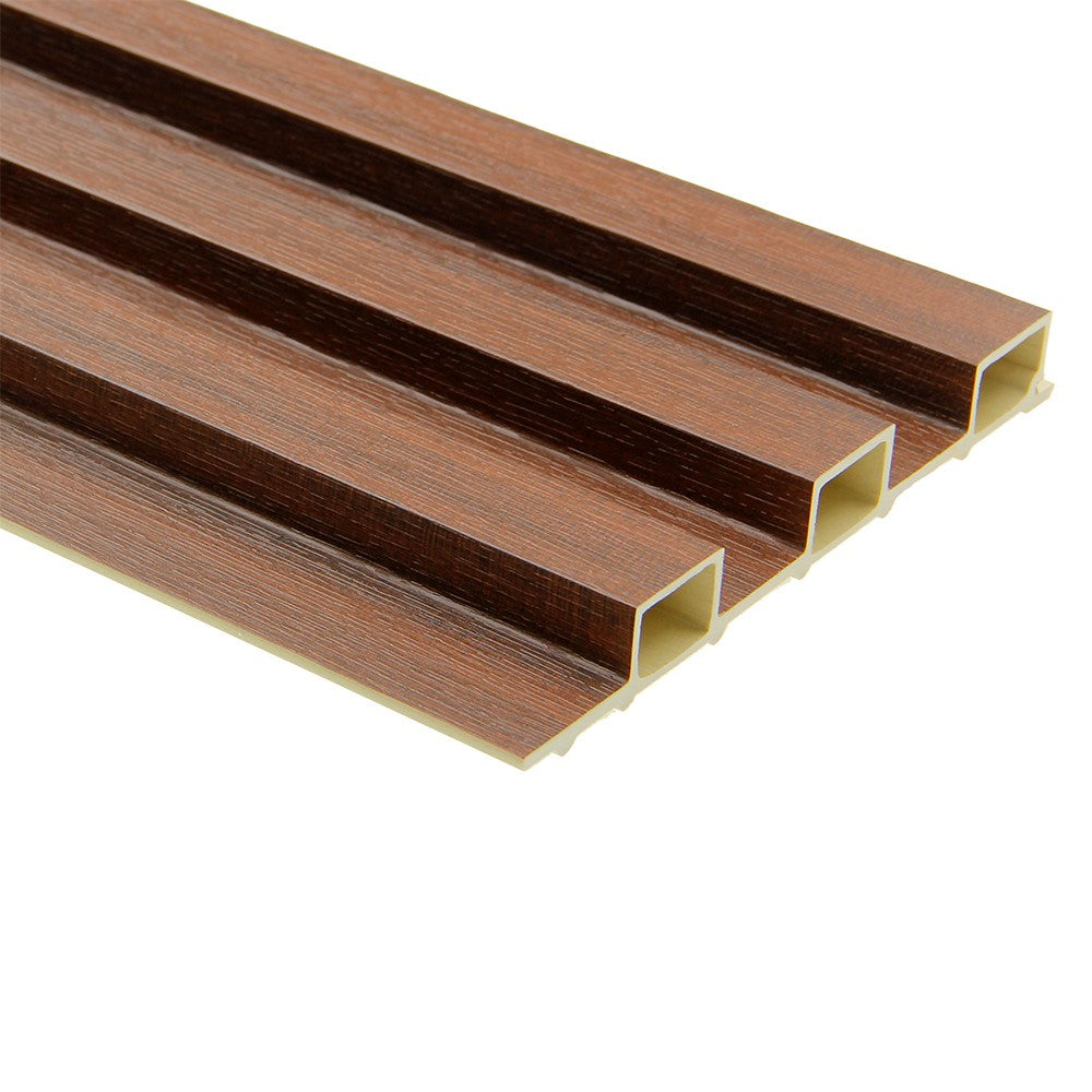 WPC Fluted Slat Wall Panel, Retro Red