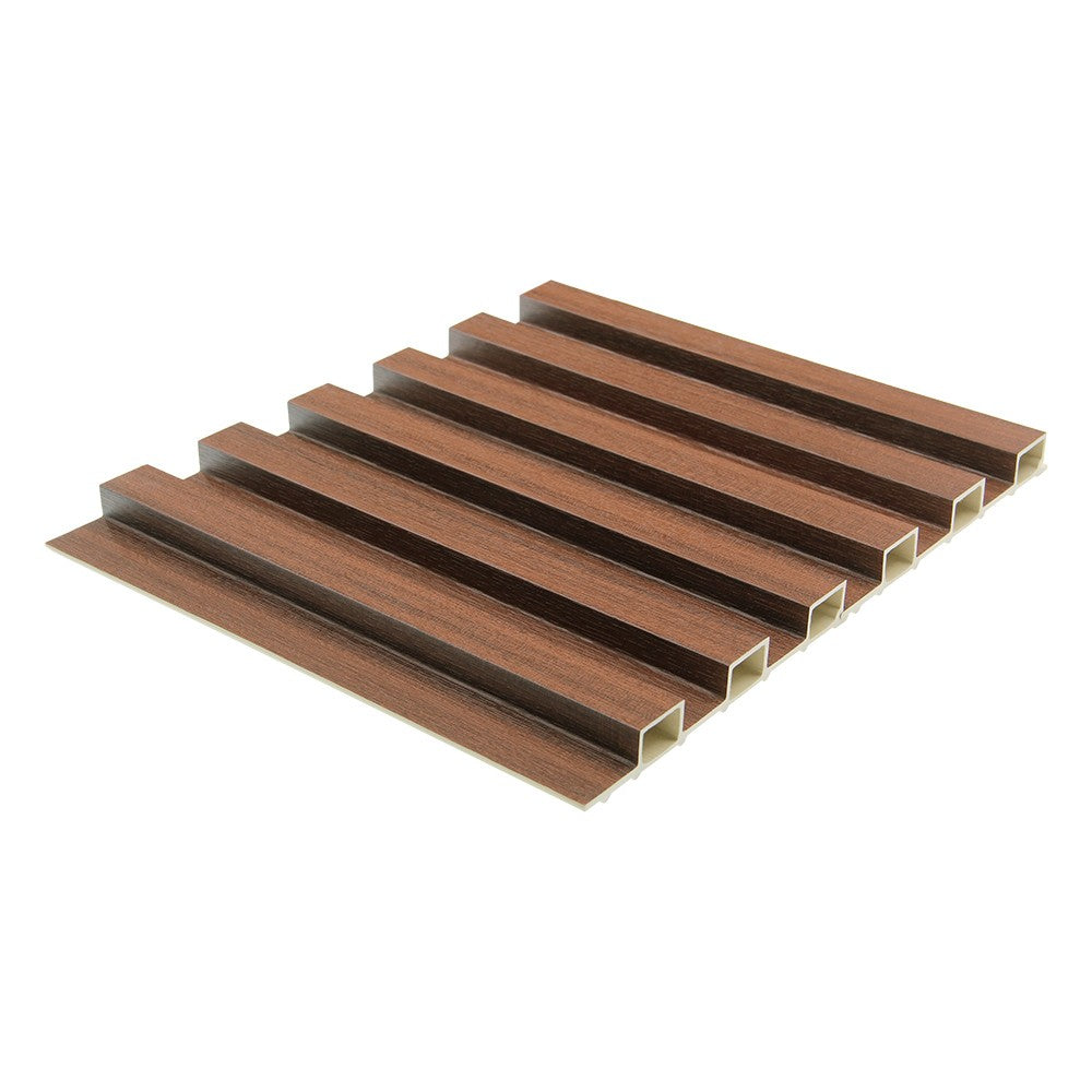 WPC Fluted Slat Wall Panel, Retro Red