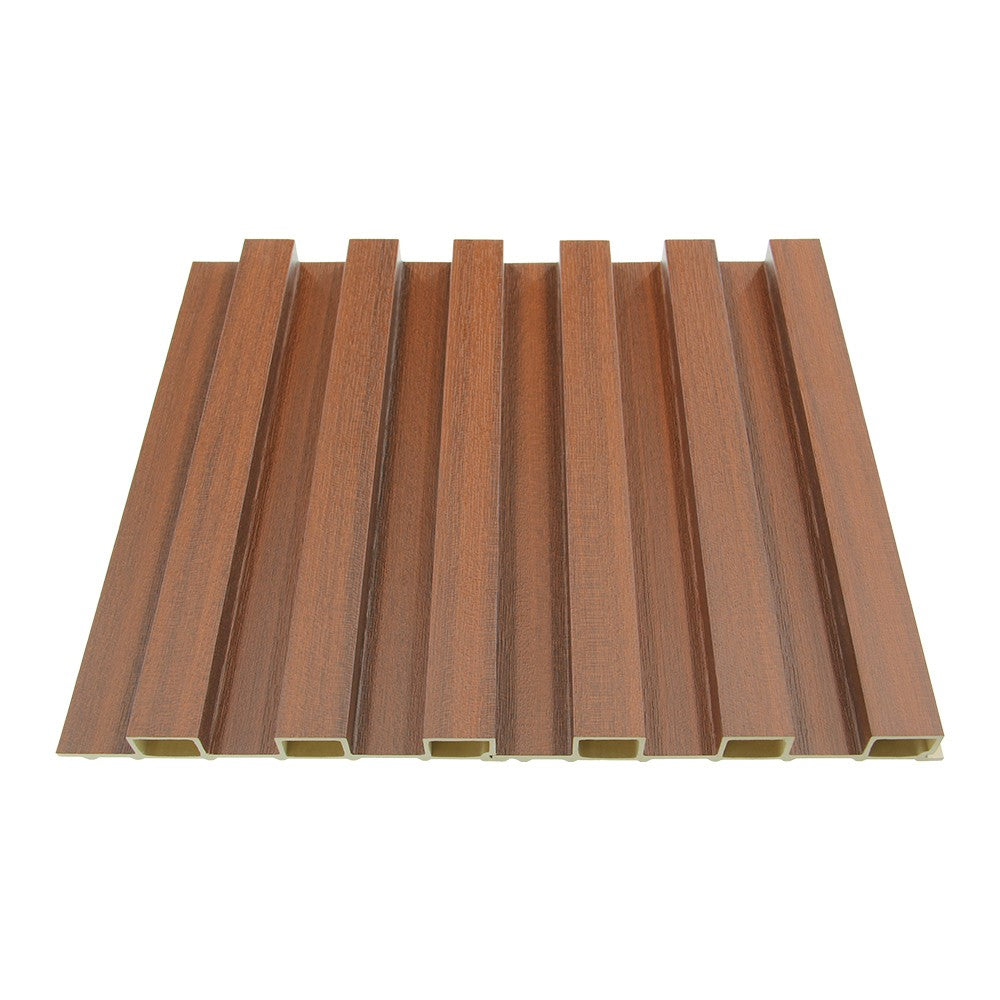 WPC Fluted Slat Wall Panel, Retro Red