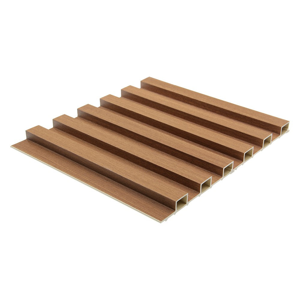 WPC Fluted Slat Wall Panel, Sandalwood