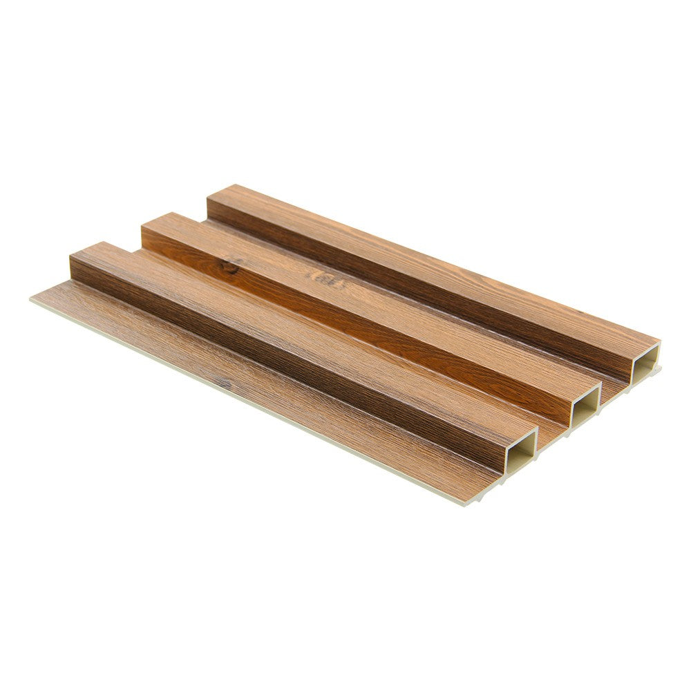 WPC Fluted Slat Wall Panel in Teak