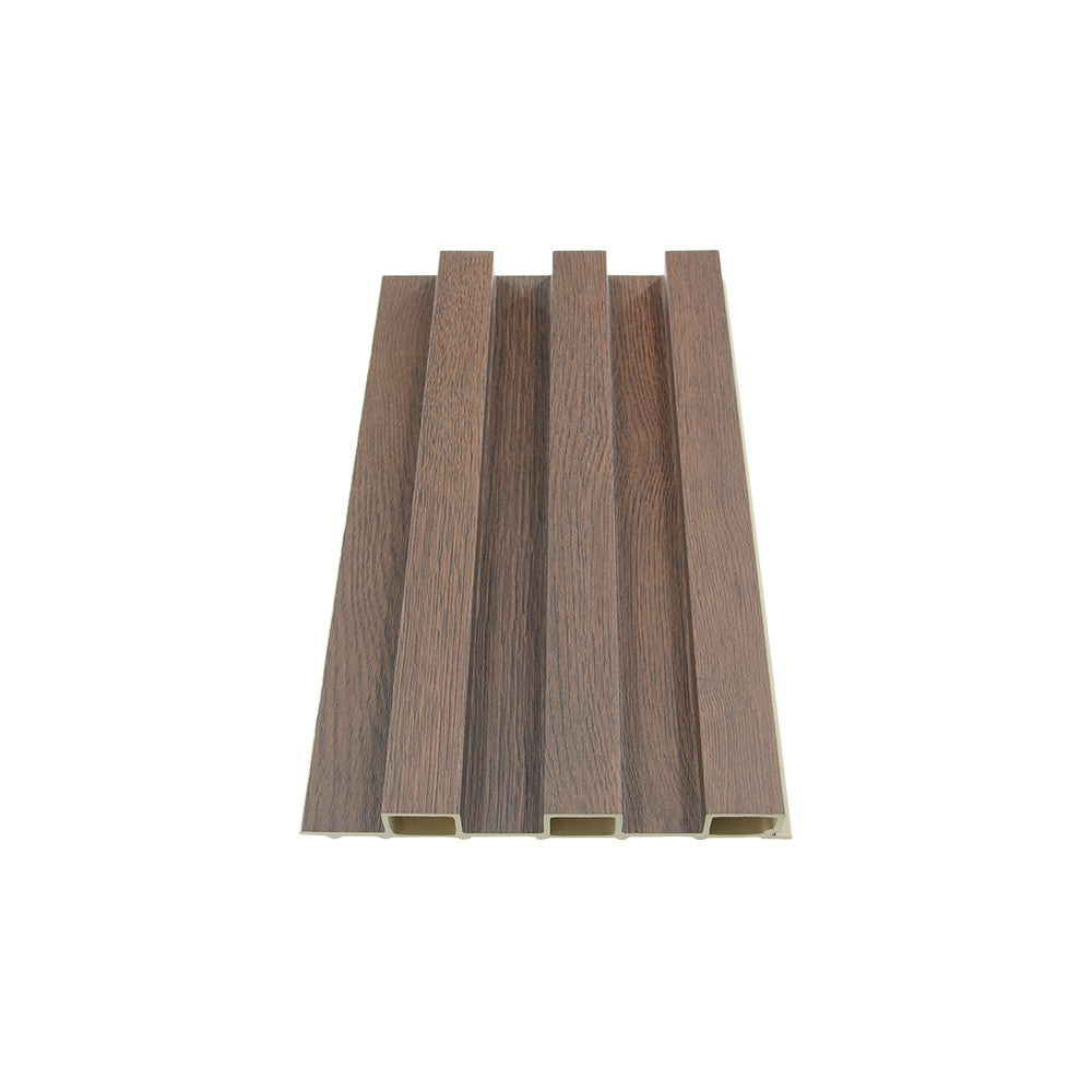 WPC Fluted Slat Wall Panel, Wood Dark