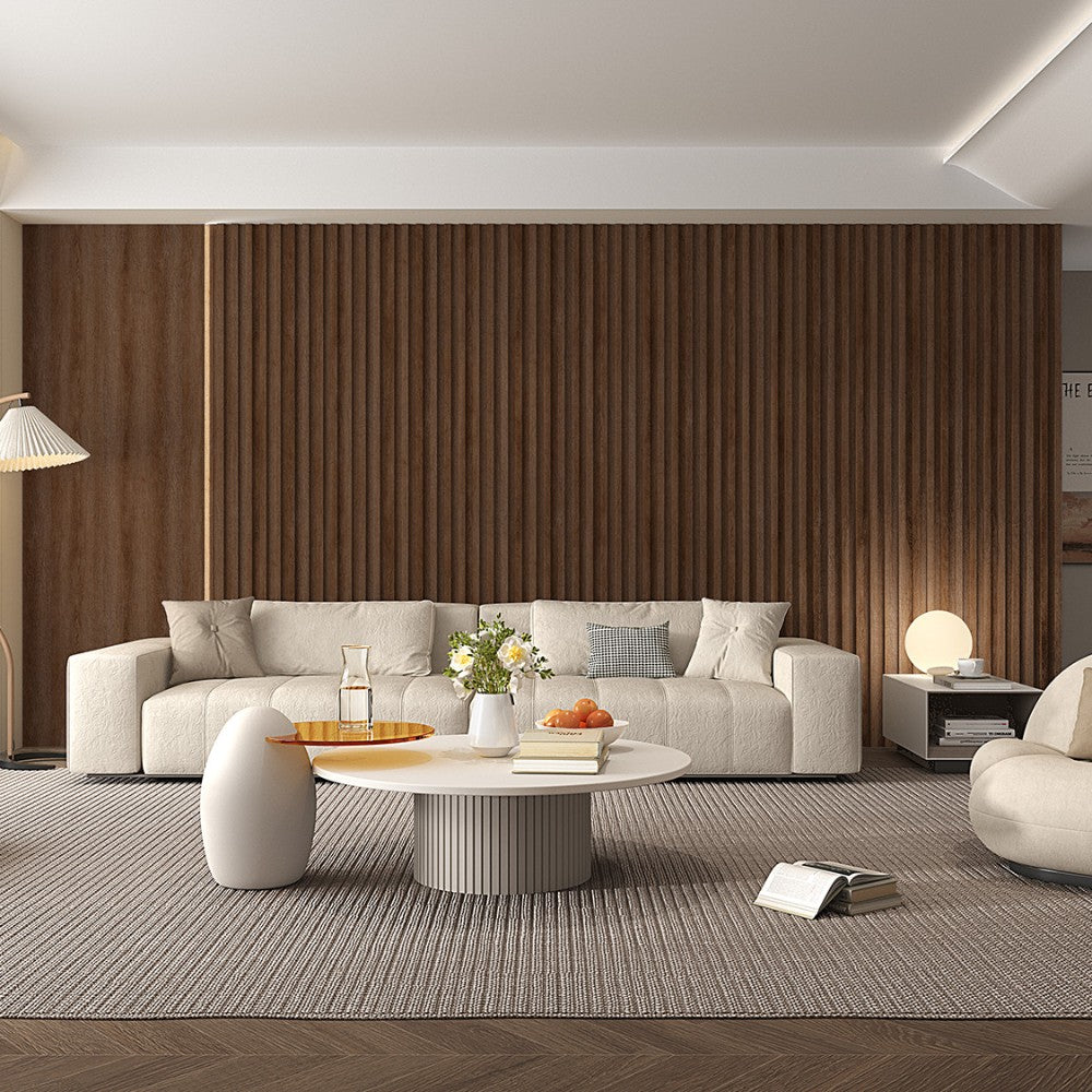 WPC Fluted Slat Wall Panel Wood Dark