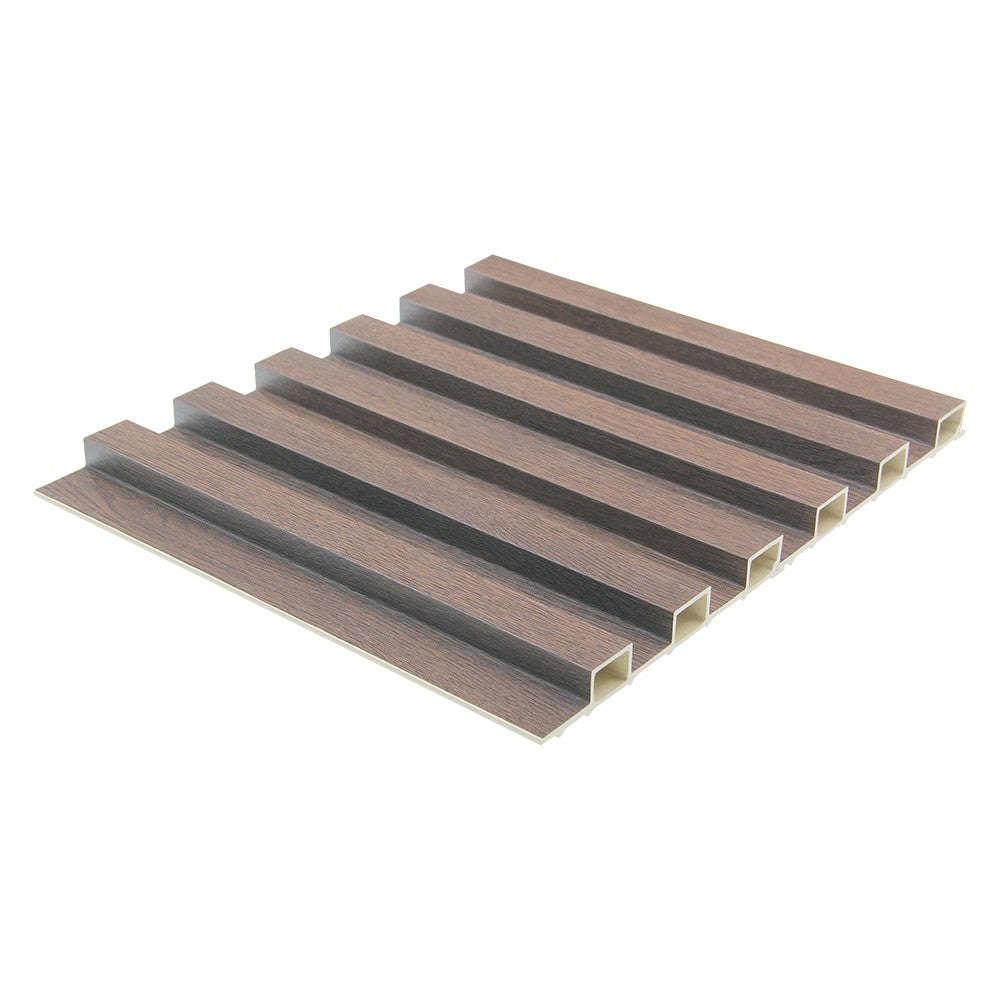 WPC Fluted Slat Wall Panel, Wood Dark
