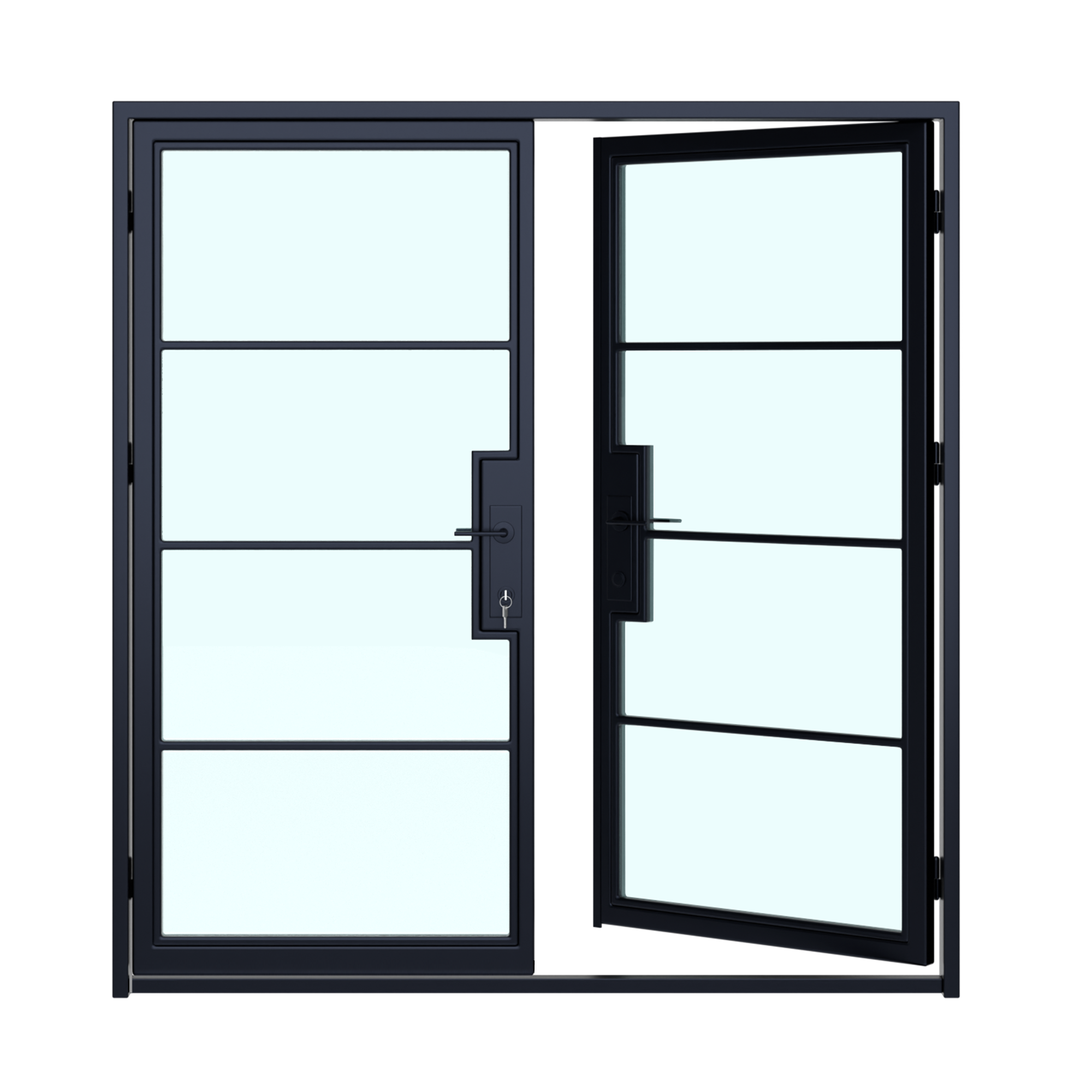 Image of 4 Lite Double Steel Door
