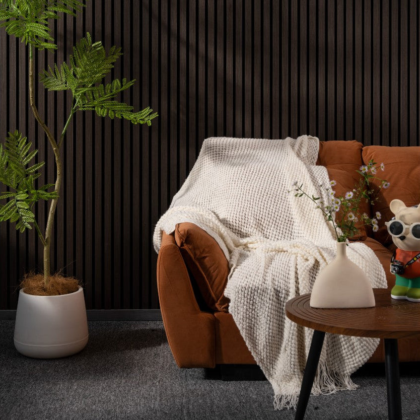 Luxury Acoustic Wall Panel, Smoked Oak