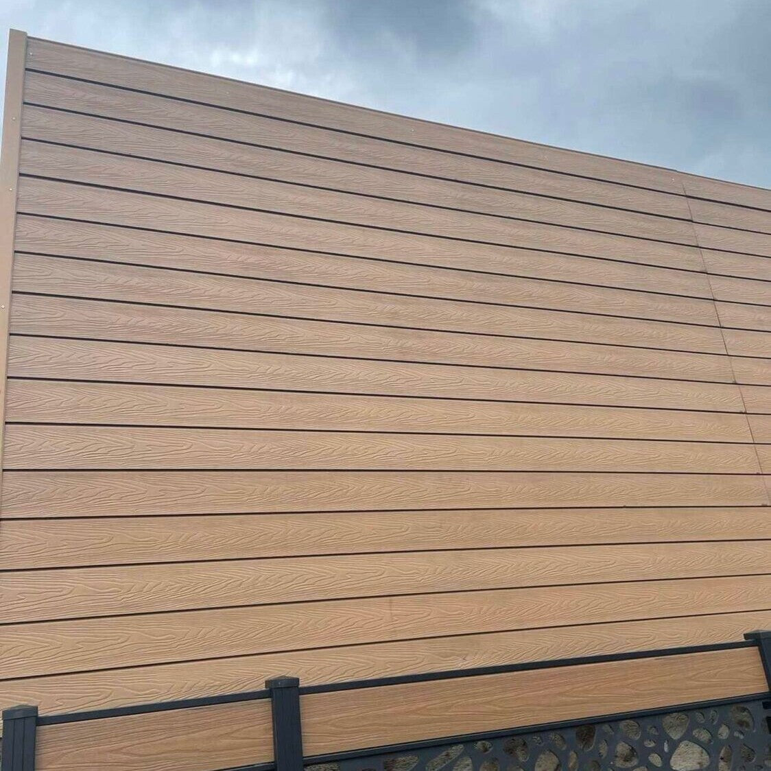Exterior Shiplap Cladding Wall Panel Brown Teak 3