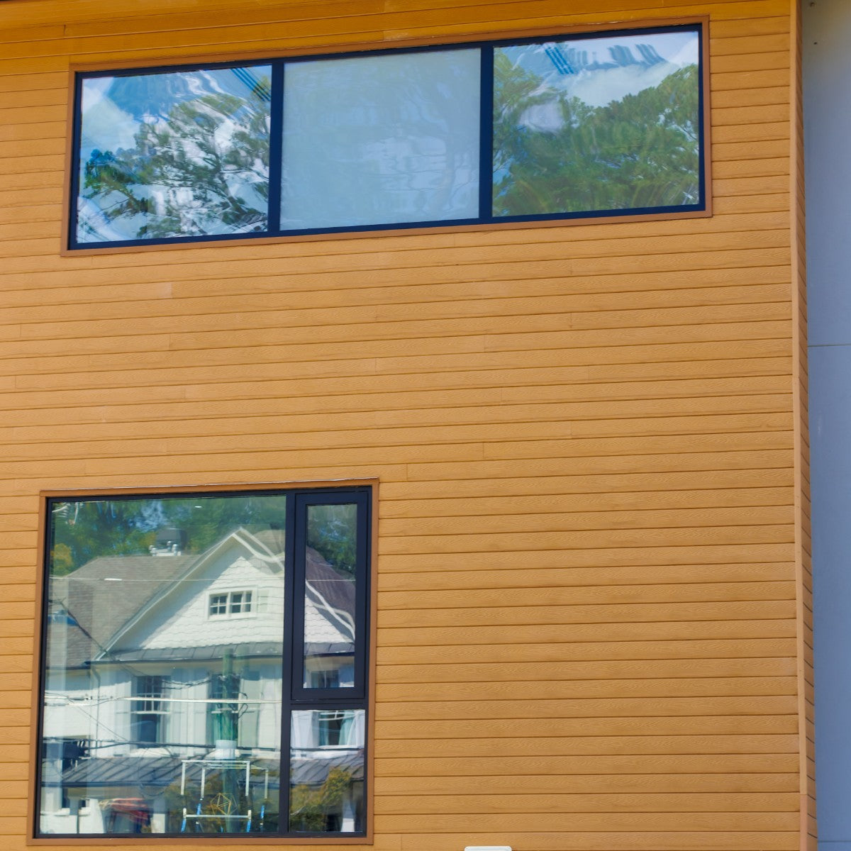 Exterior Shiplap Cladding Wall Panel Brown Teak 2