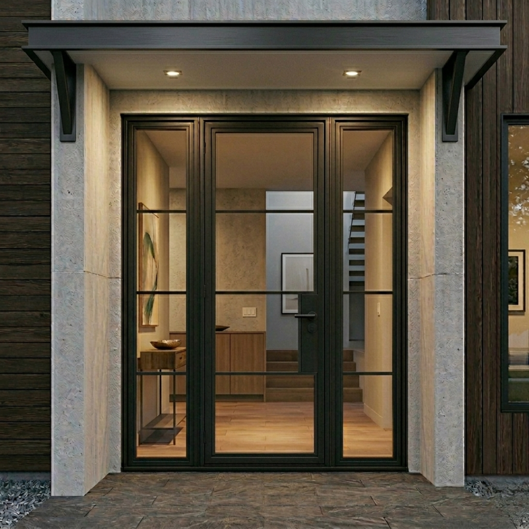 Lite 4 - Single | Exterior Steel French Door 36 x 96"