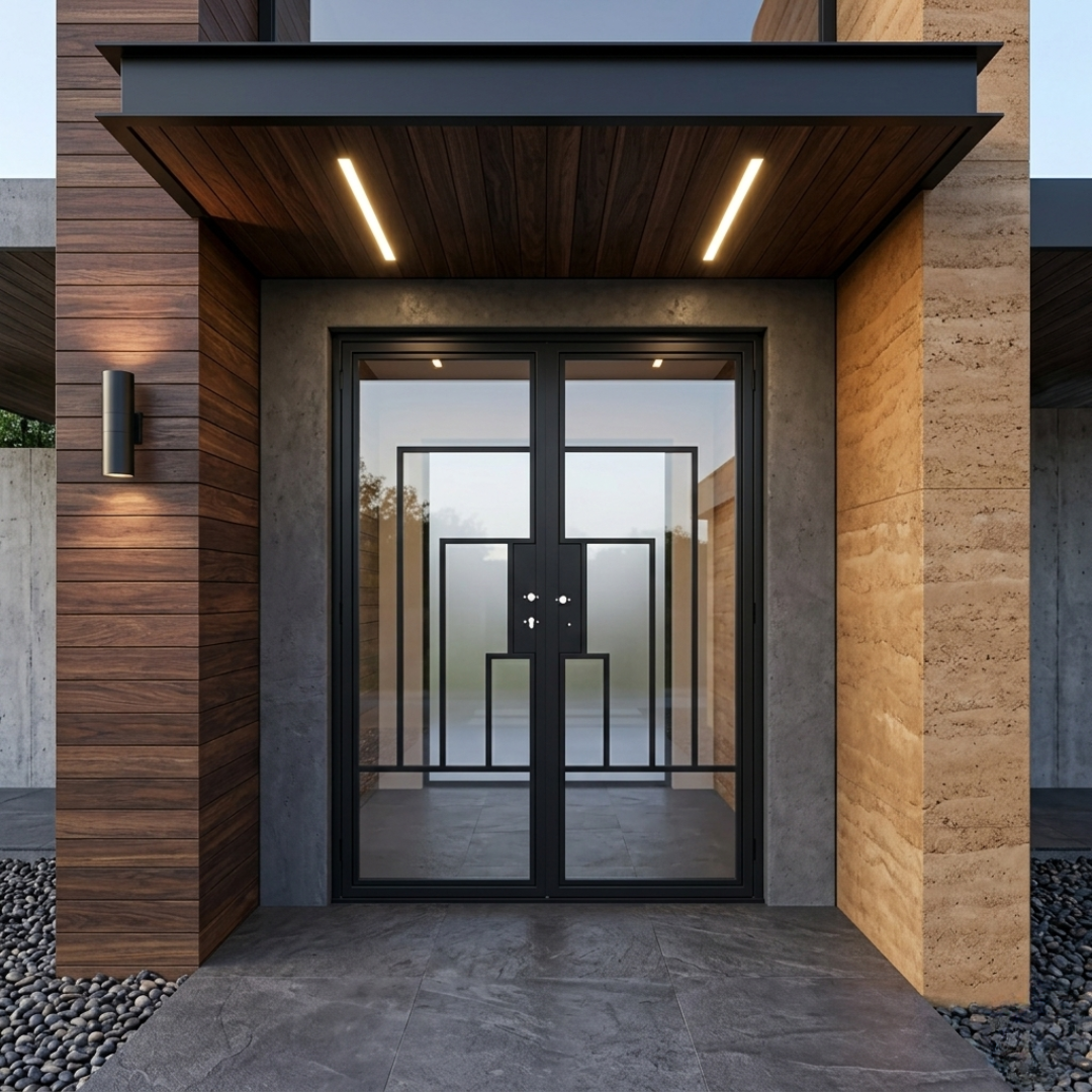 Cuivre Modern - Double | Steel French Door