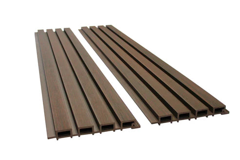 Exterior Fluted Slat Wall Panel Brown Walnut image