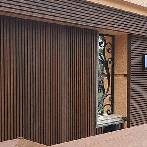 Best Exterior Fluted Slat Wall Panel Brown Walnut