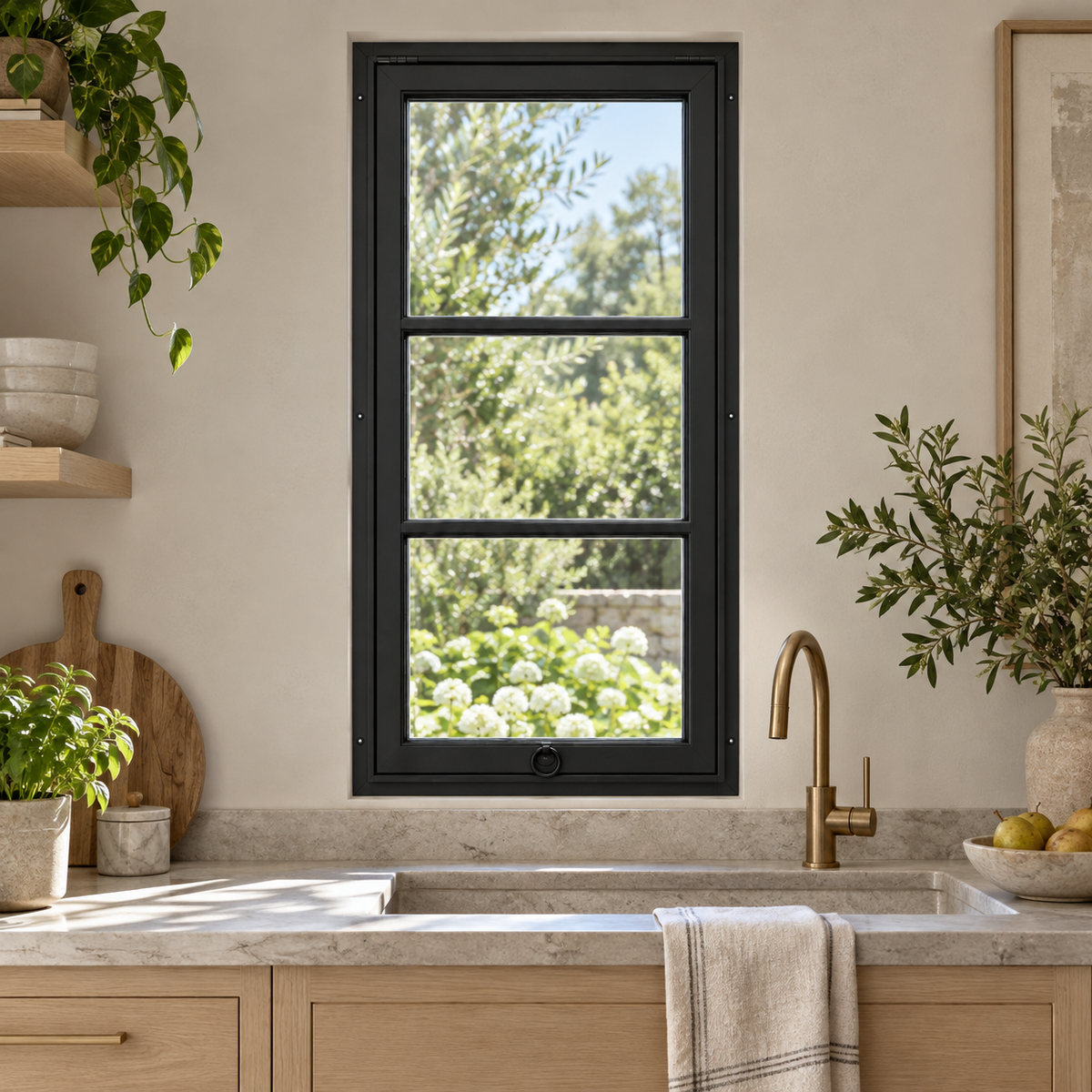 3 Lite Awning Steel Window — kitchen lifestyle visualization